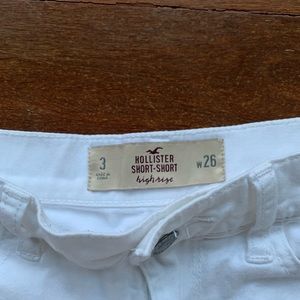 Hollister white shorts
